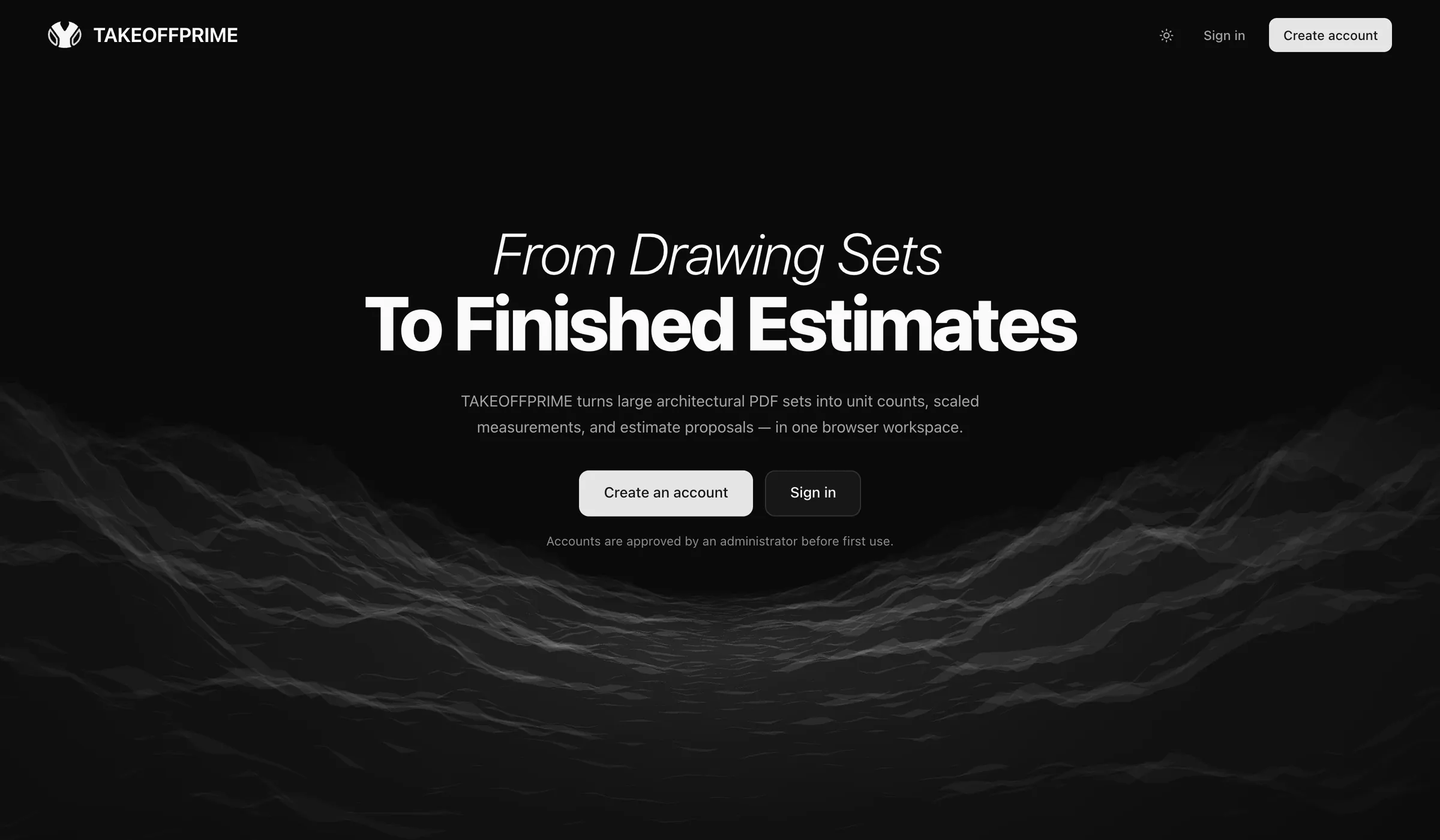 TakeOffPrime — desktop screenshot
